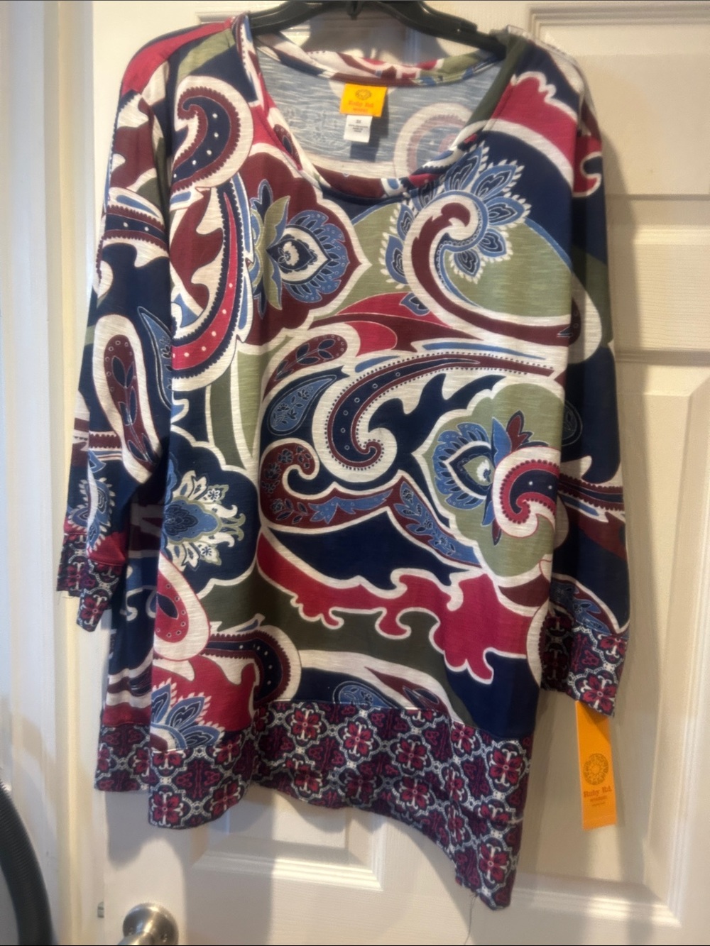 NWT Sz 3x ruby rd nouveau chic top